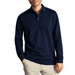 Wholesale Luxury Polo Shirt Pure Cotton Long Sleeve Custom Men's Wear*/