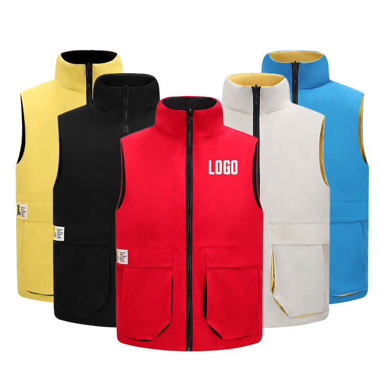 Custom Reversible Winter Vest | Wholesale Men's & Women's Warm Sleeveless Jacket