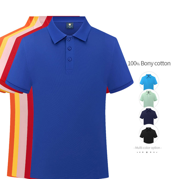 Wholesale High End Polo T-Shirt 100% Cotton Custom Plain Unisex Golf