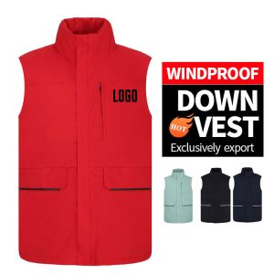 Custom Unisex Down Vest | Wholesale High-Quality Winter Sleeveless Jacket